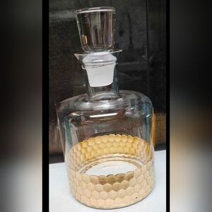 Vintage Glass Fitz & Floyd Whiskey Decanter